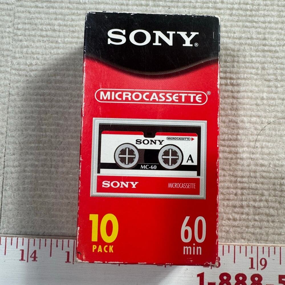 Sony Micocassettes MC-60 8 Pack New Old Stock Unused Mico Cassettes Voice Record